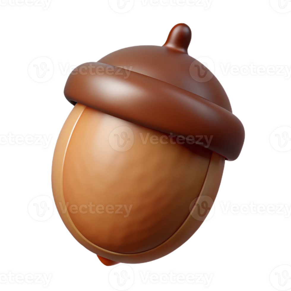 stunning minimalist Brown acorn with cap premium png