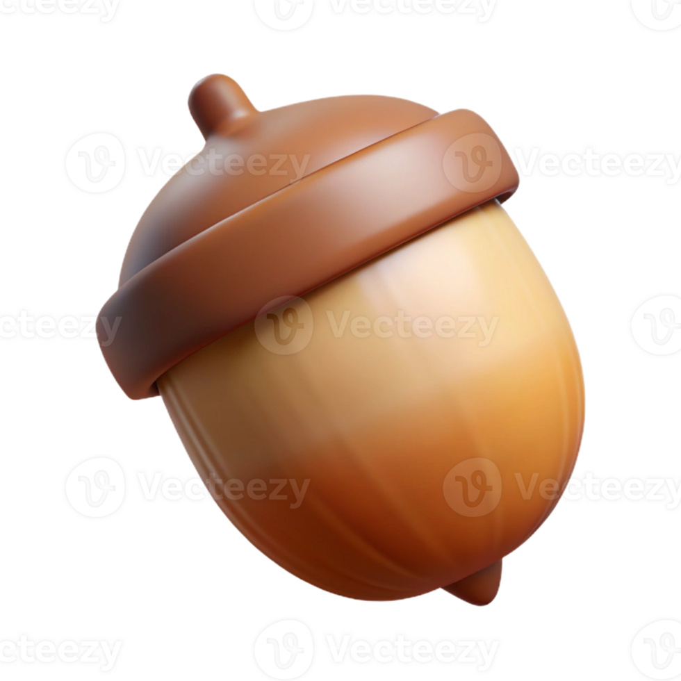 stunning modern Brown acorn with cap high quality png