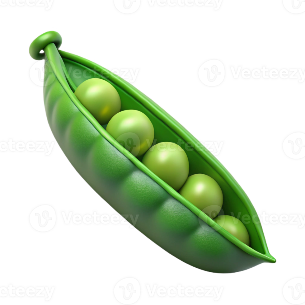 beautiful abstract Fresh green pea pod professional png