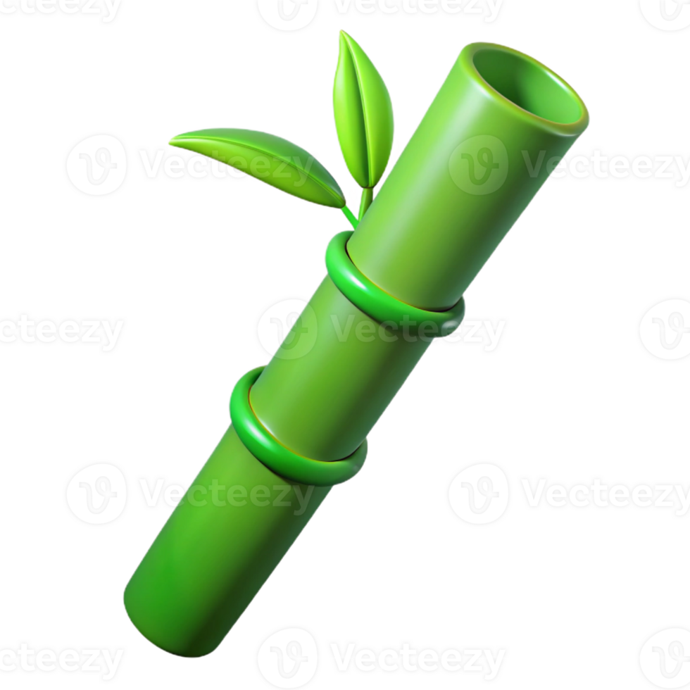 elegant contemporary Green bamboo stalk authentic png