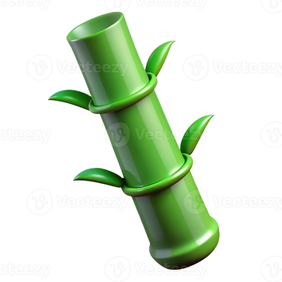 serene abstract Green bamboo stalk professional png