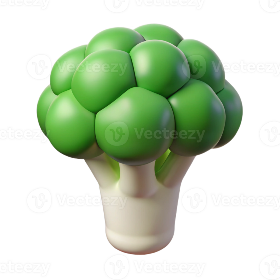 magnificent abstract Broccoli floret detailed png
