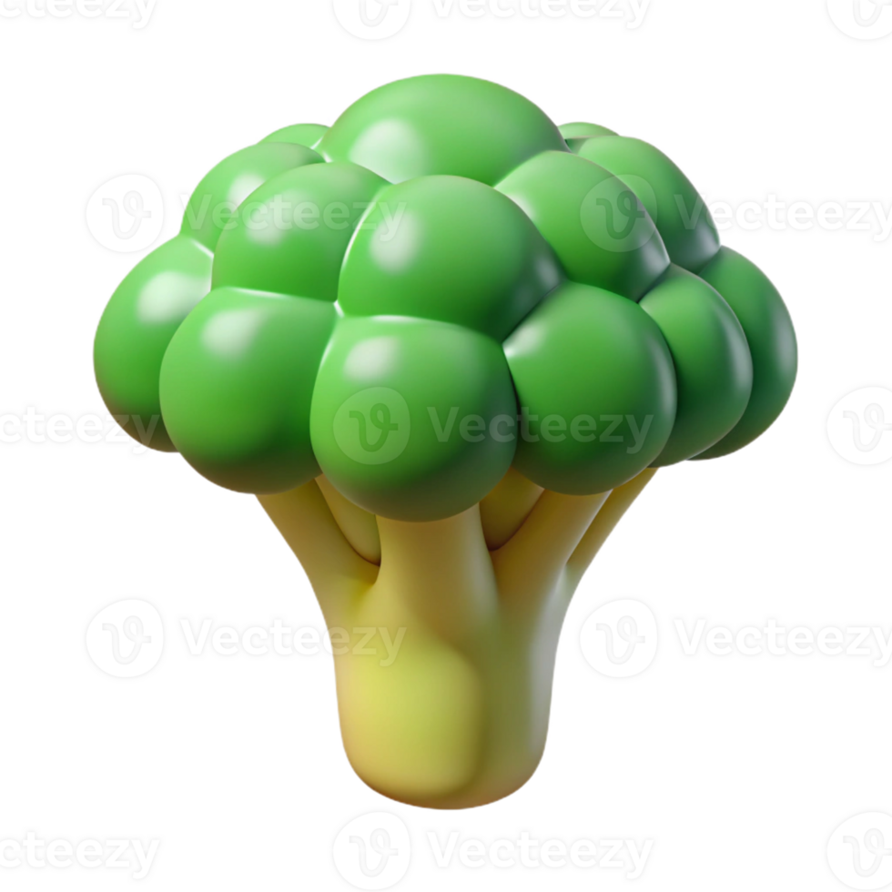 serene creative Broccoli floret authentic png