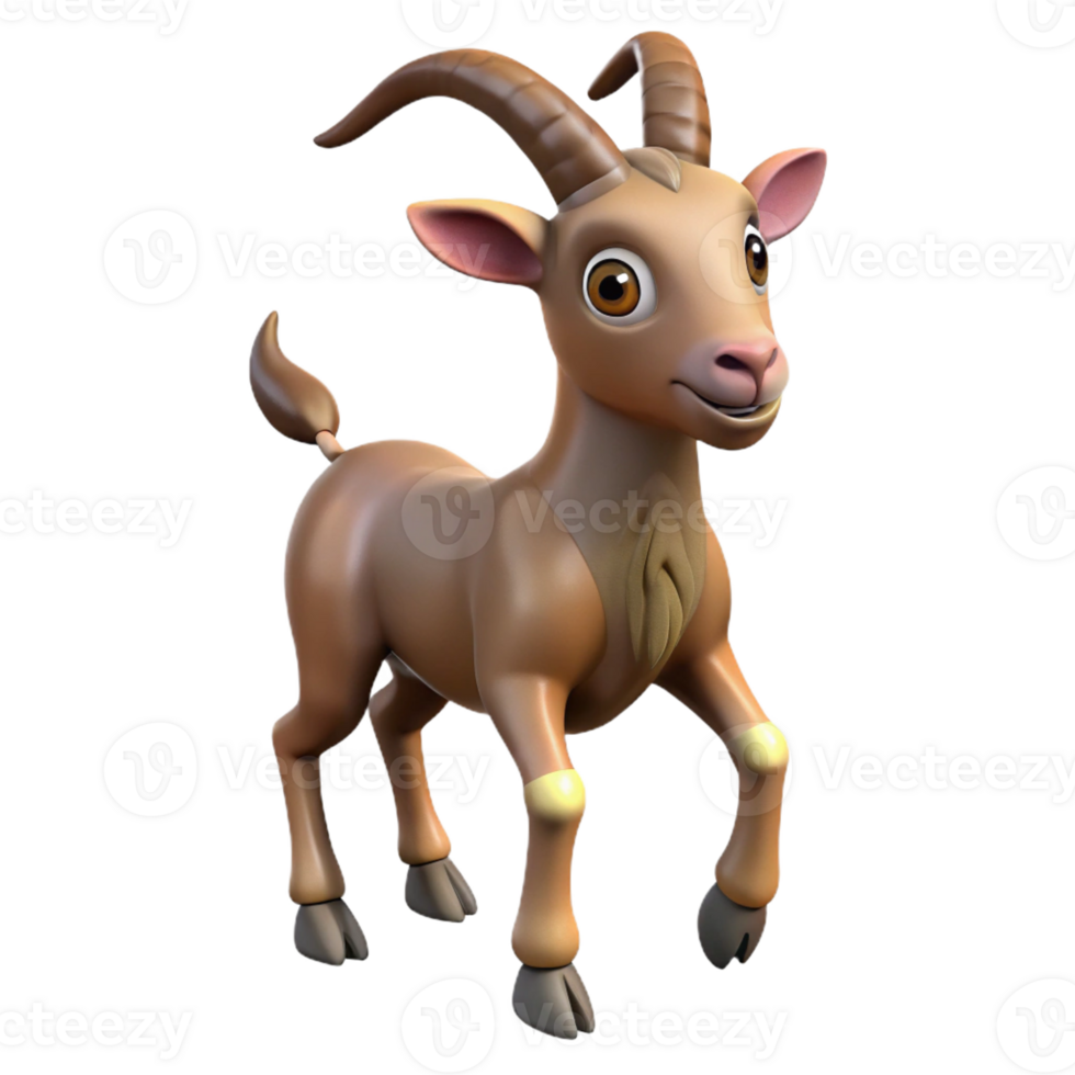 impressive abstract Satyr, goat-legged creature, playful pose, genuine png
