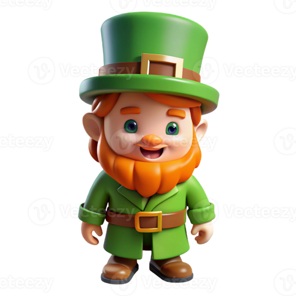 dramatic modern Leprechaun, small, bearded mythical creature, professional png