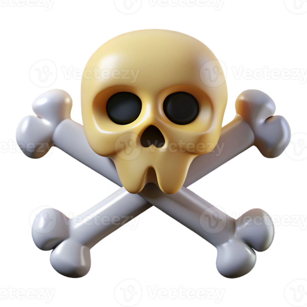 magnificent vintage Skull and crossbones, pirate symbol, high resolution png