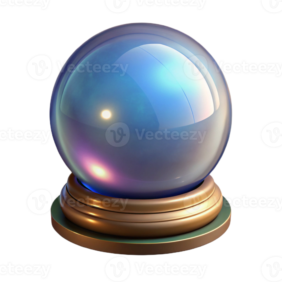 wonderful modern Crystal ball, mystical orb, 4K png