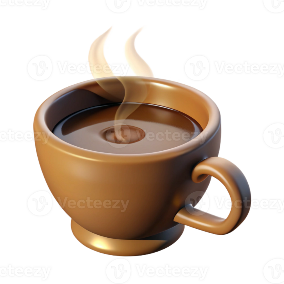 dramatic contemporary A steaming cup of coffee, high resolution png