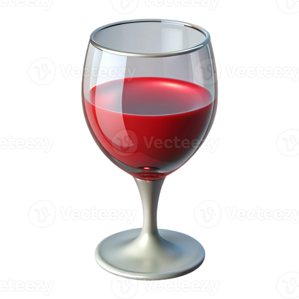 magnificent abstract A glass of red wine, half full, premium png