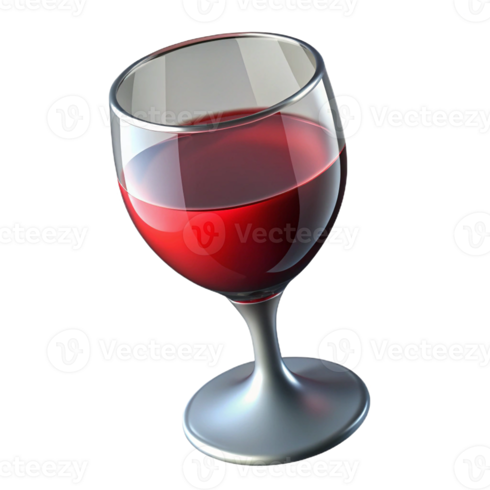 stunning rustic A glass of red wine, half full, professional png