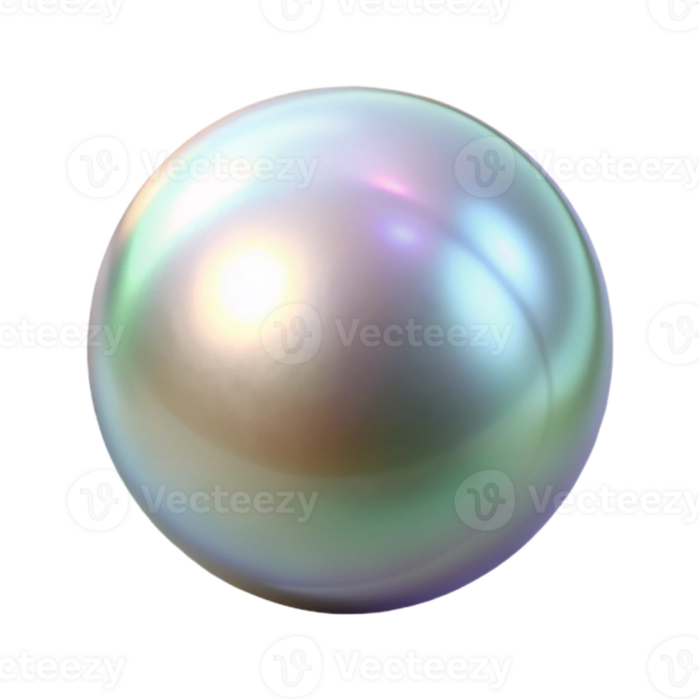 magnificent contemporary A pearl, smooth and iridescent, high quality png