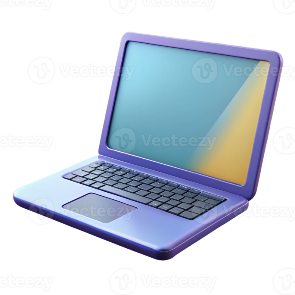 wonderful classic A laptop computer with the screen open, genuine png