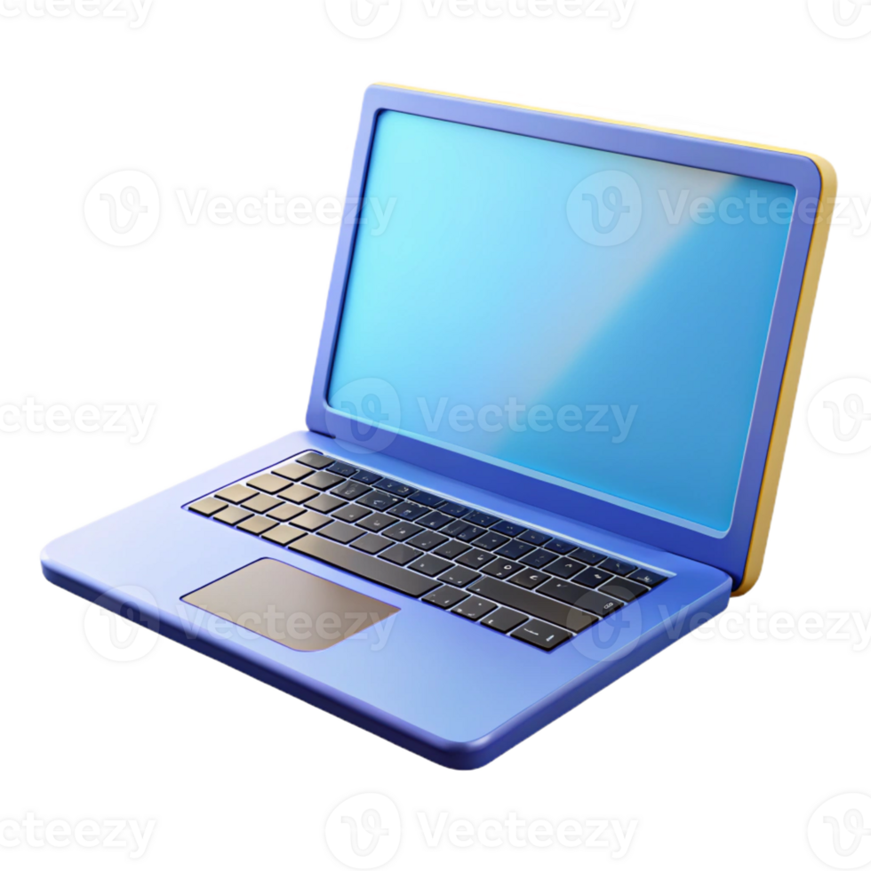 dramatic abstract A laptop computer with the screen open, genuine png