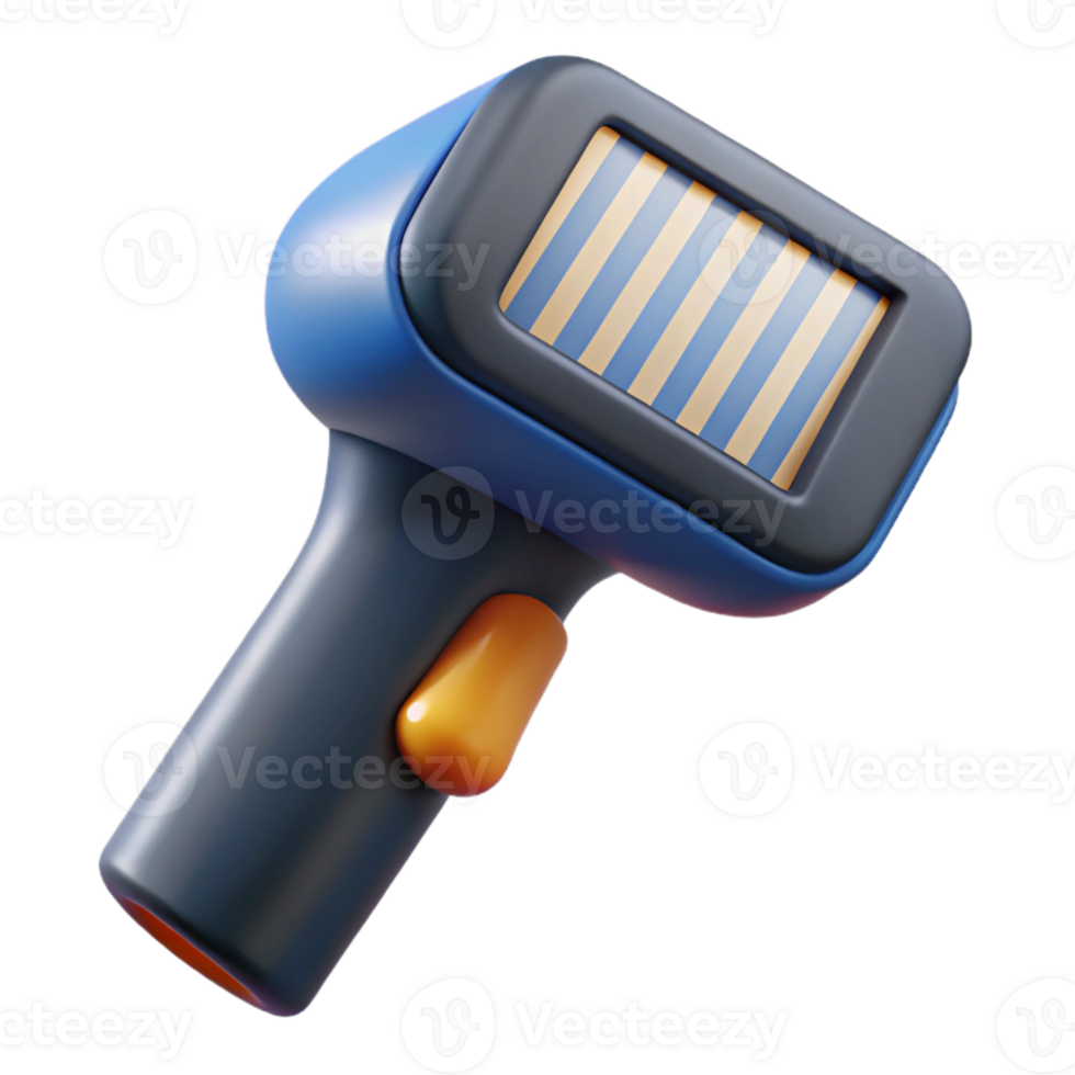 vibrant traditional A barcode scanner reading a barcode, professional png