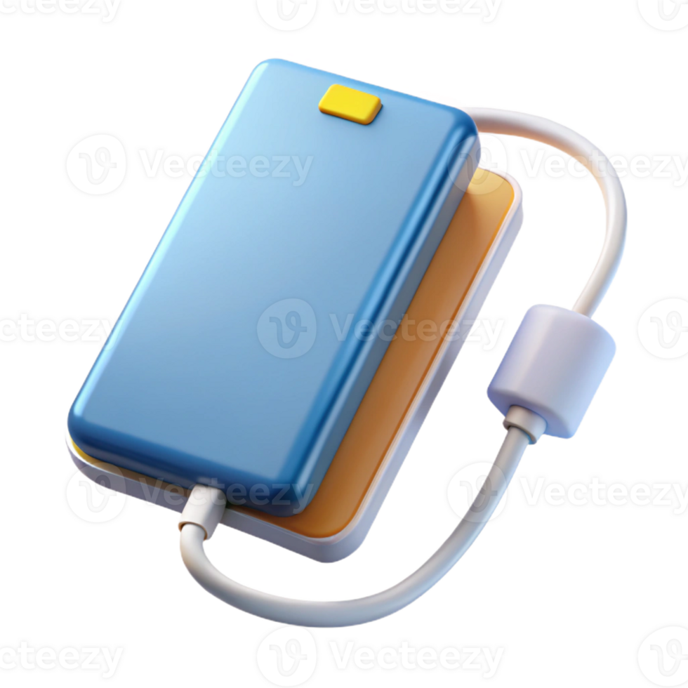 dramatic traditional A portable power bank charging a smartphone, high quality png