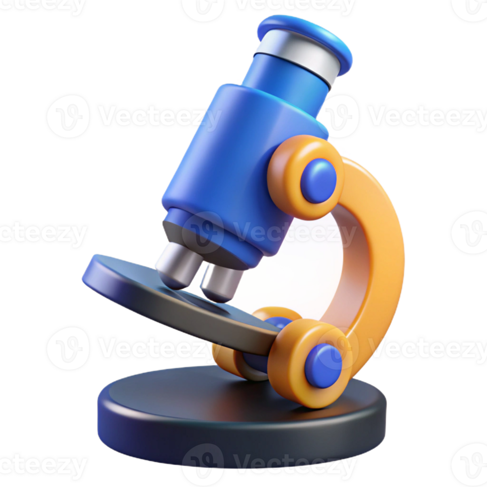 elegant abstract A microscope with a high-powered lens, original png