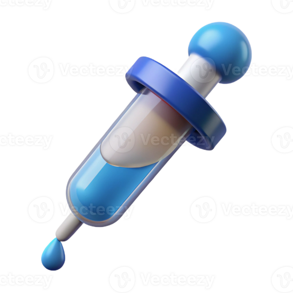wonderful vintage A pipette dispensing a small amount of liquid, high resolution png