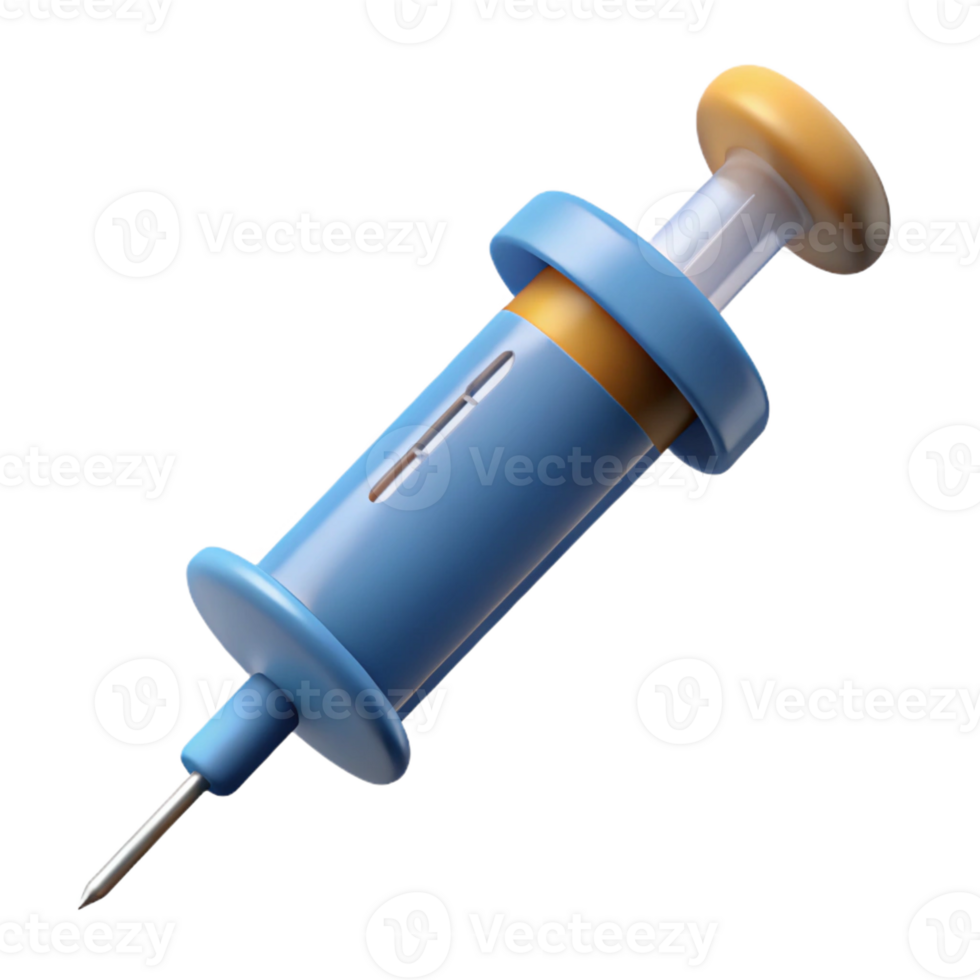 serene abstract A medical syringe with a needle, detailed png