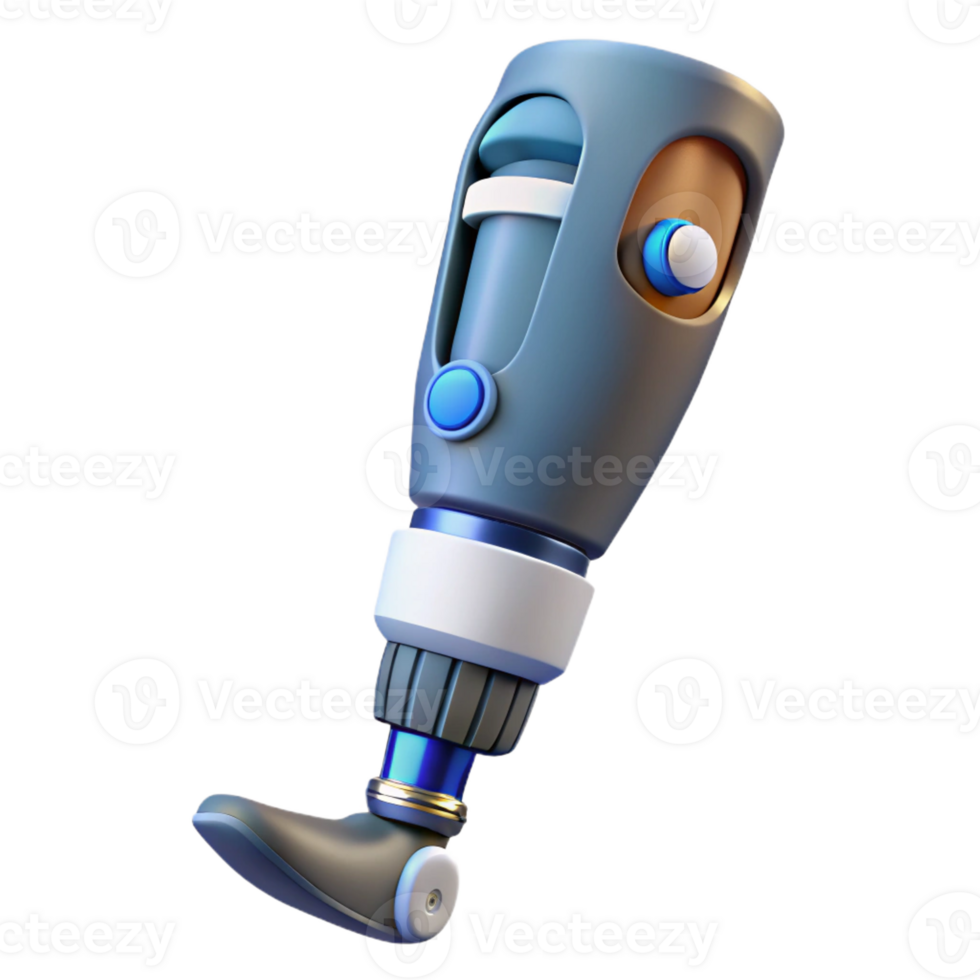 extraordinary vintage A prosthetic limb with advanced sensors, premium png