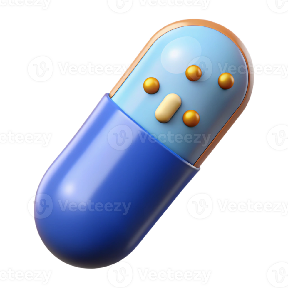 magnificent traditional A smart pill with embedded sensors, authentic png