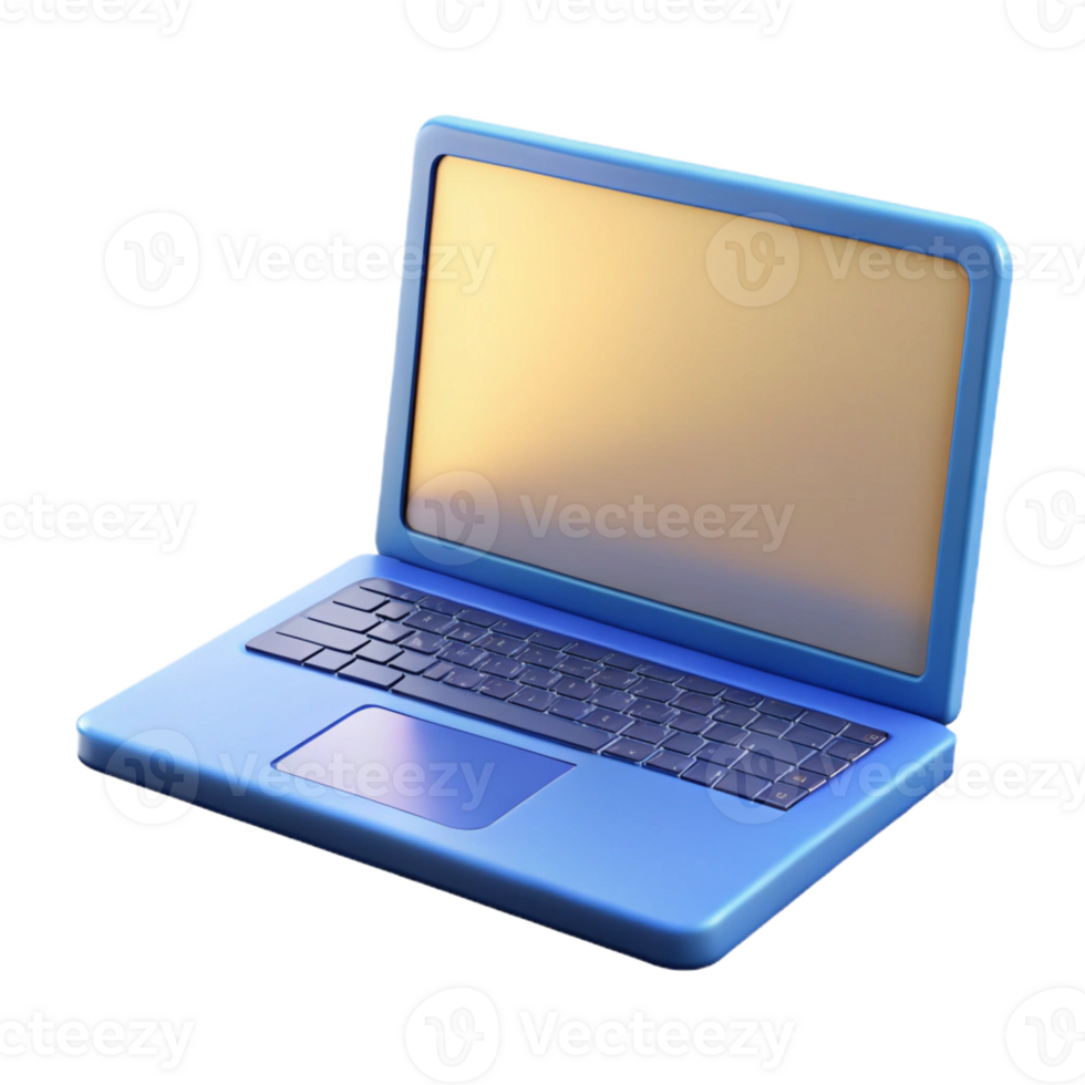 extraordinary classic Laptop with blank screen high quality png