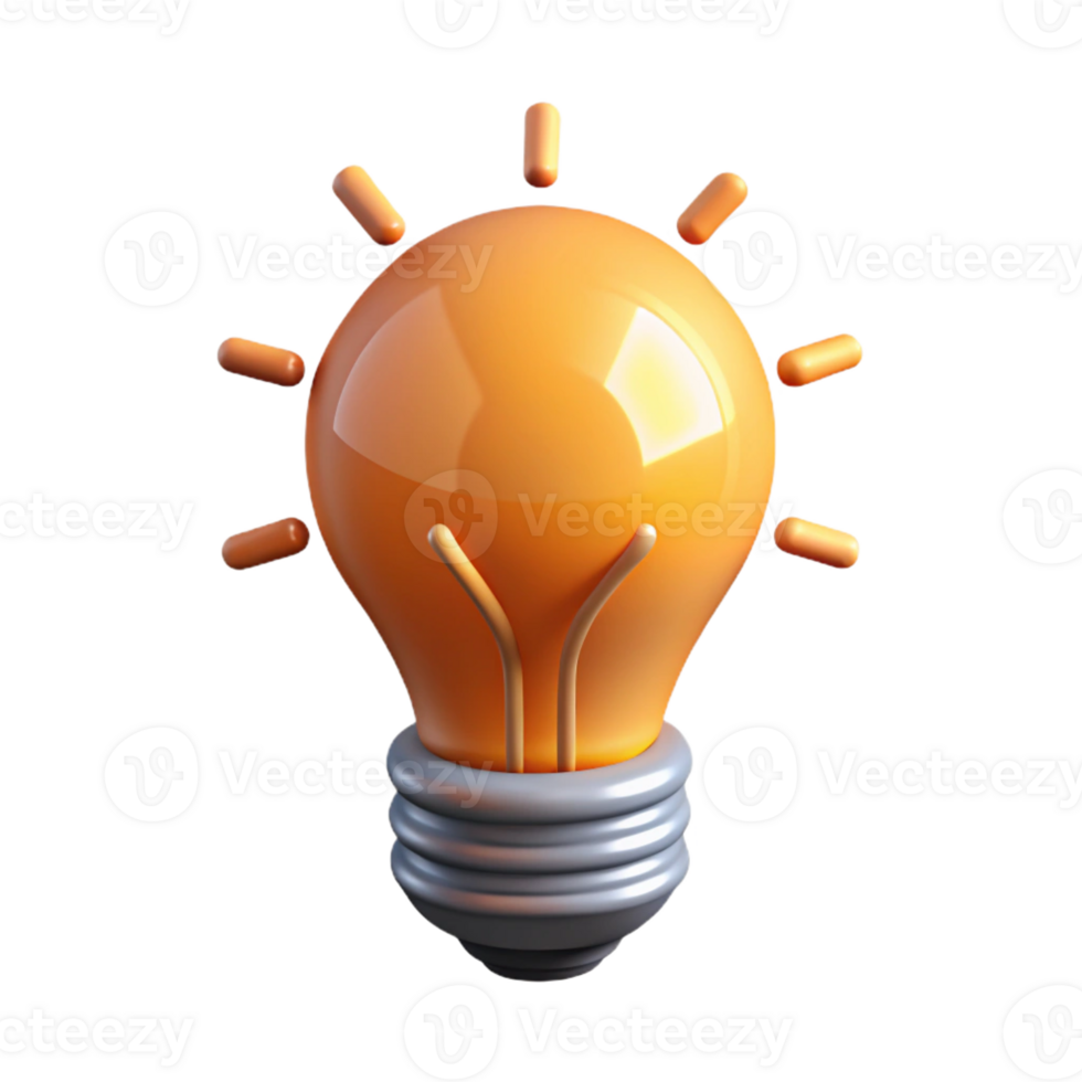 dramatic modern Smart lightbulb emitting warm light 4K png