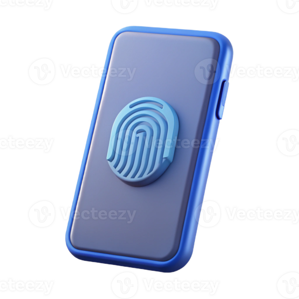 impressive abstract Smartphone with fingerprint sensor detailed png