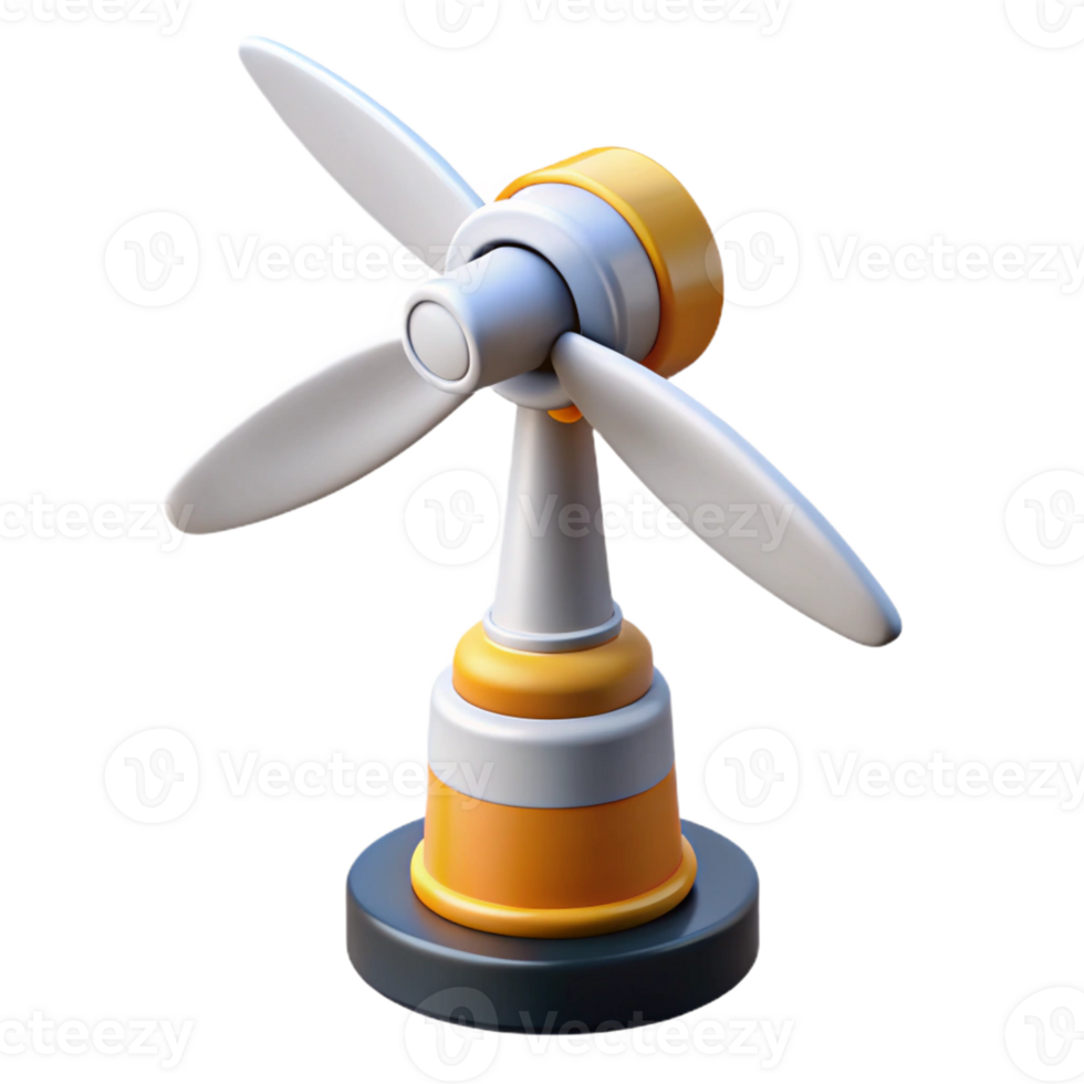 impressive artistic Wind turbine with nacelle and rotor original png