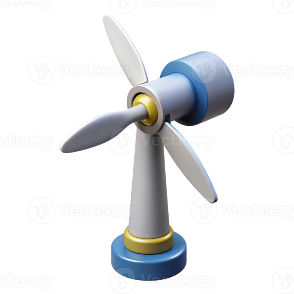 impressive abstract Wind turbine with nacelle and rotor genuine png