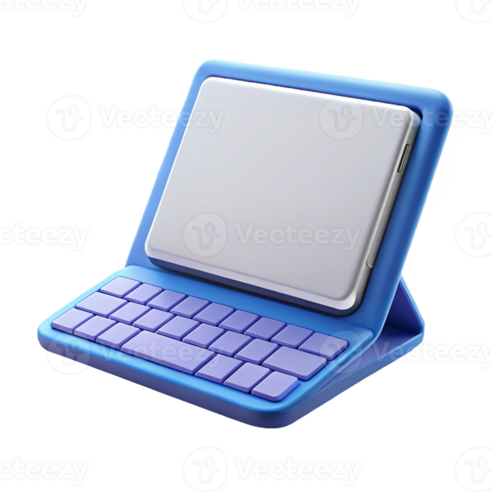 beautiful classic Tablet computer with detachable keyboard premium png