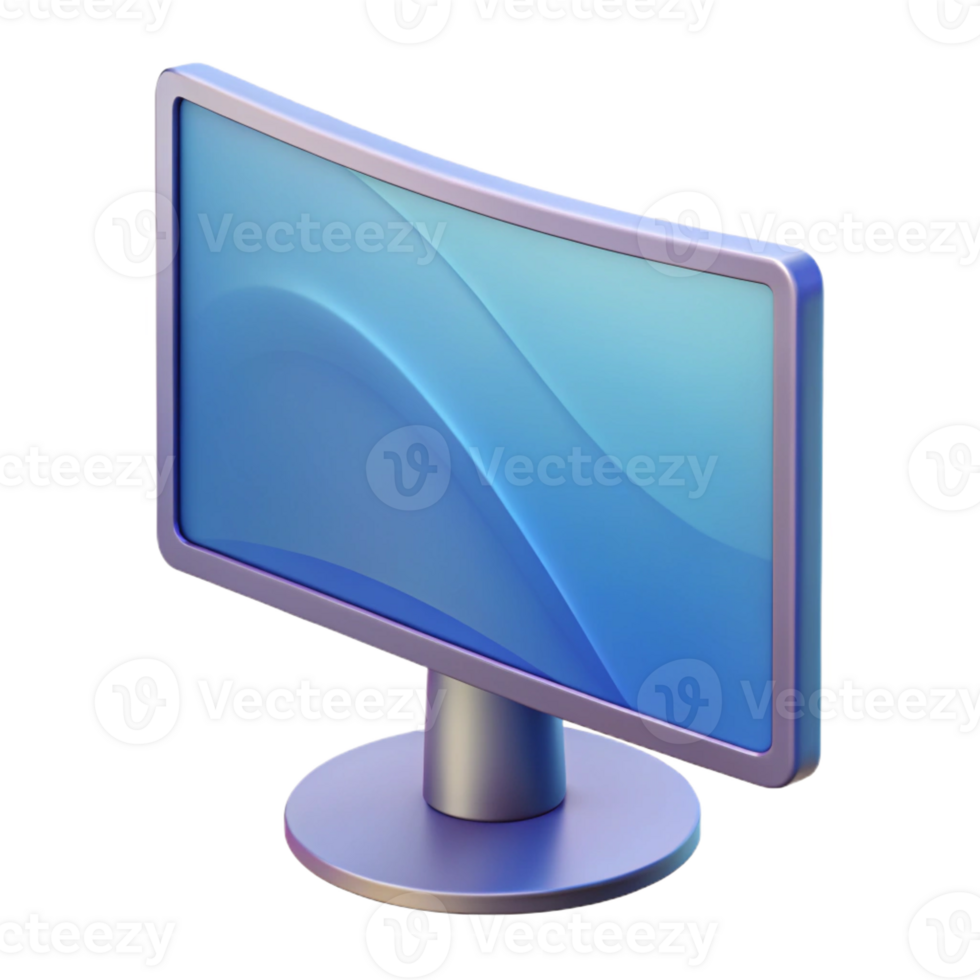 beautiful classic Computer monitor with curved screen original png