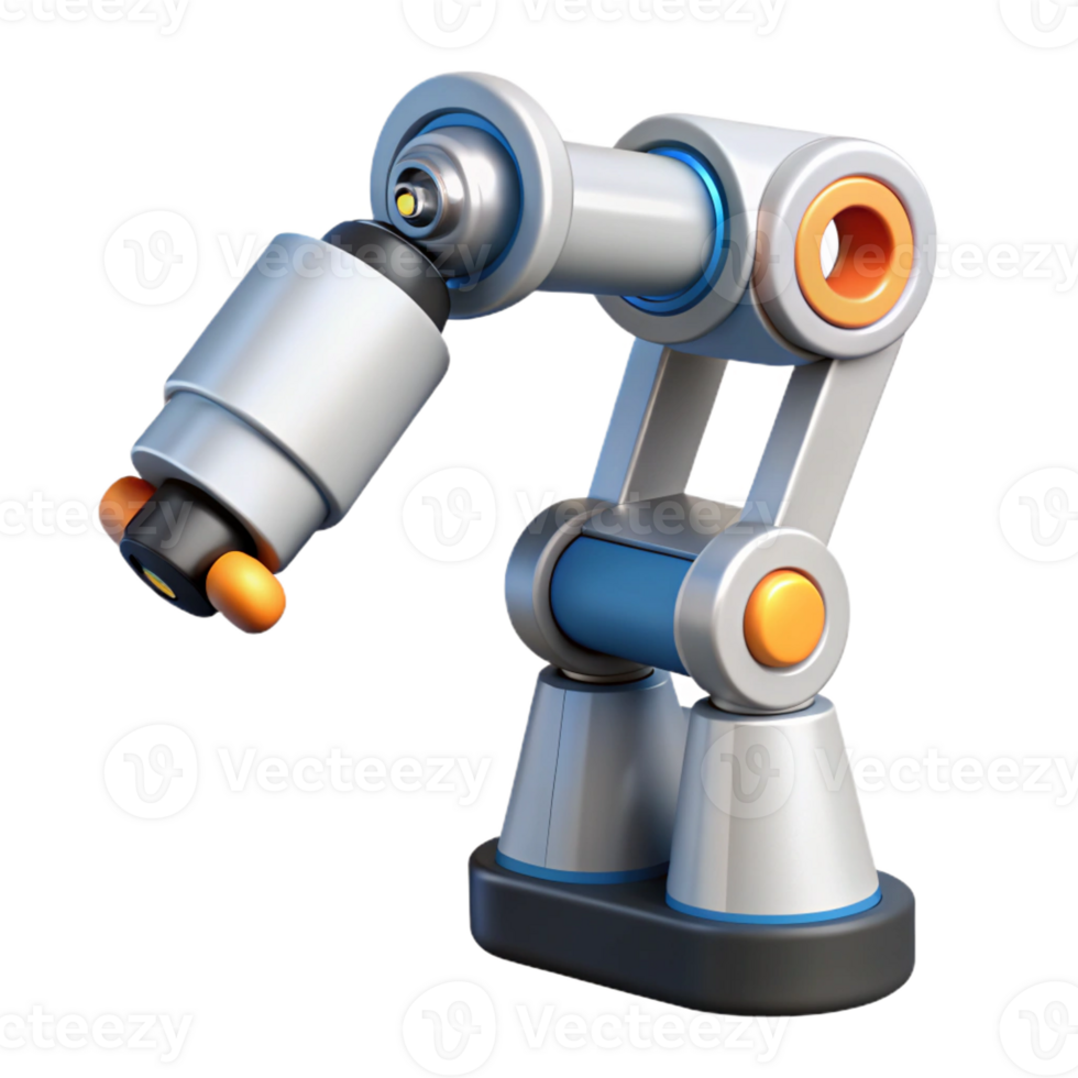 beautiful rustic Robot arm with multiple joints premium png