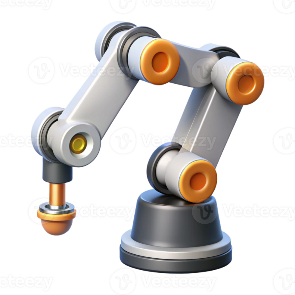 magnificent classic Robot arm with multiple joints high quality png