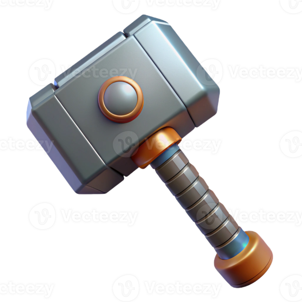 vibrant classic Thor's Hammer, Mjolnir, Norse mythology, high resolution png