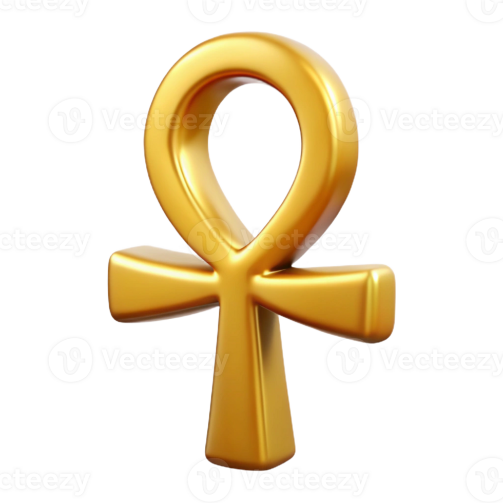 serene rustic Ankh, Egyptian symbol of life, 4K png