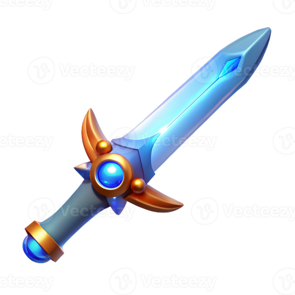 serene classic Energy sword, glowing blade, ornate hilt authentic png