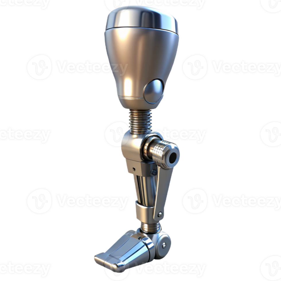 wonderful modern Cybernetic leg, metallic plating, hydraulics exclusive png