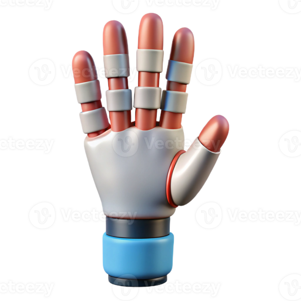 elegant modern Bionic hand, realistic skin, articulated fingers high quality png