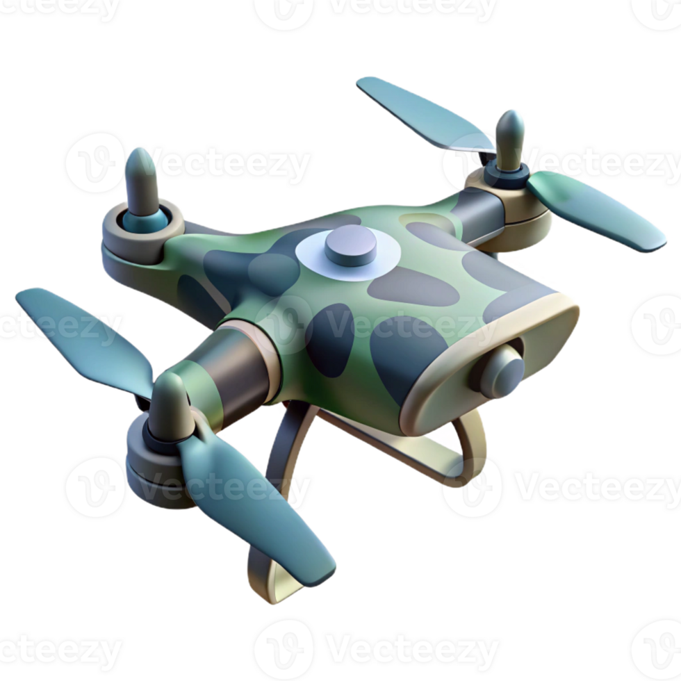 serene vintage Reconnaissance drone, camouflaged design, silent flight authentic png