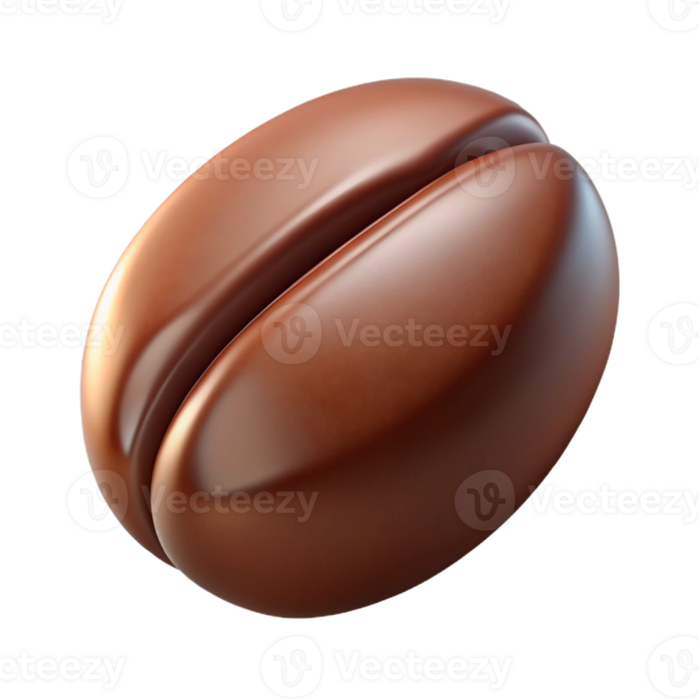 impressive modern A single coffee bean, highly detailed and abstract high resolution png