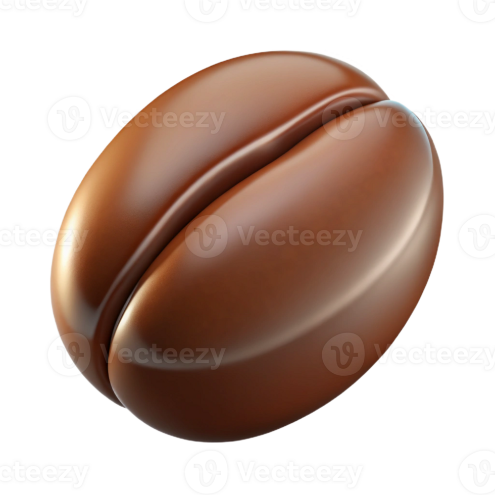 stunning artistic A single coffee bean, highly detailed and abstract genuine png