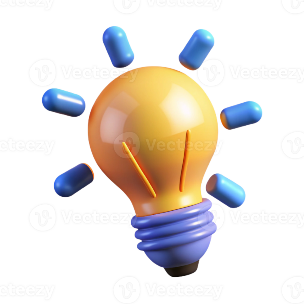 impressive traditional A lightbulb, filament glowing, abstract representation of an idea high resolution png