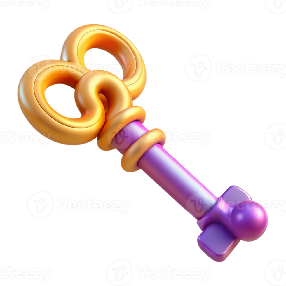 vibrant classic A key, ornate and abstract original png