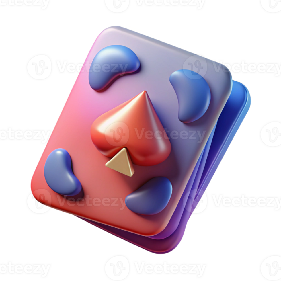 extraordinary vintage A playing card, abstract and artistic premium png