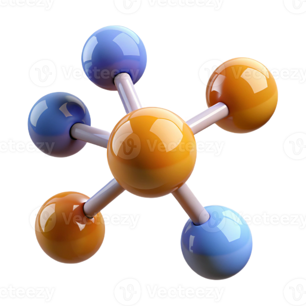 elegant classic A molecule, abstract and scientific 4K png