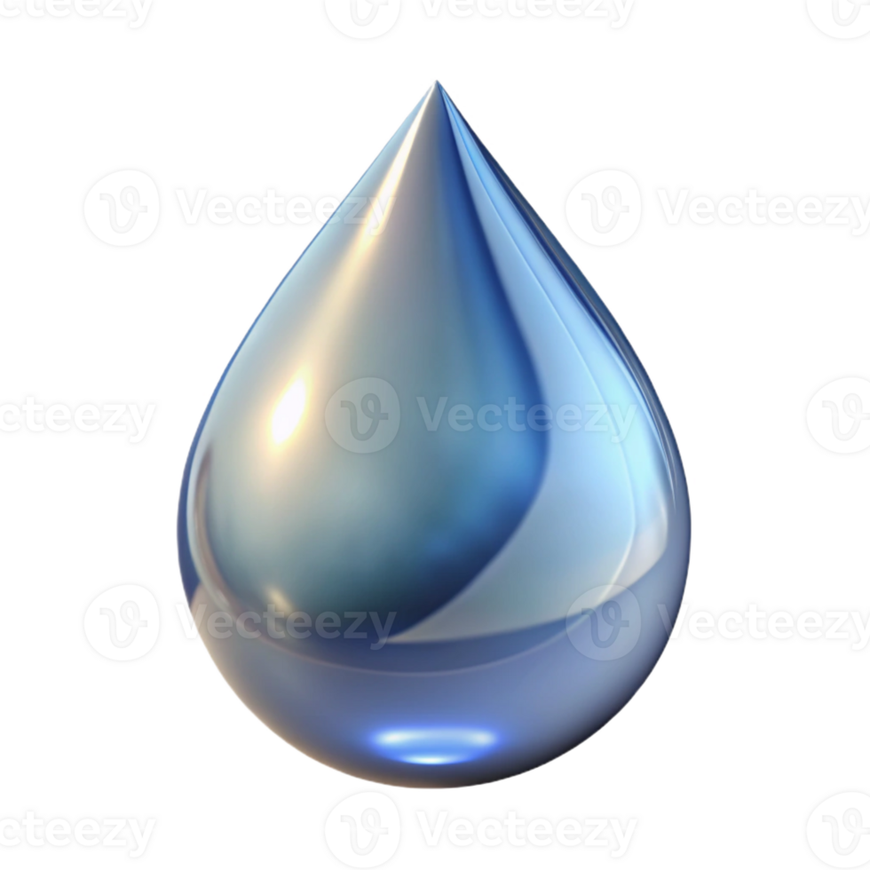 serene modern A raindrop, abstract and transparent 4K png