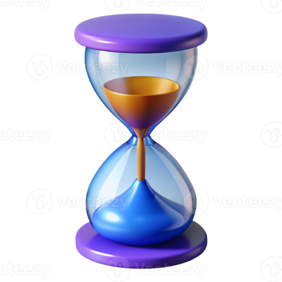 wonderful creative A hourglass, time passing, abstract representation detailed png