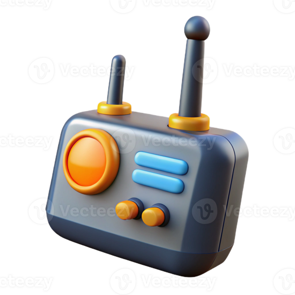 magnificent artistic High-tech communication device with retractable antenna 4K png