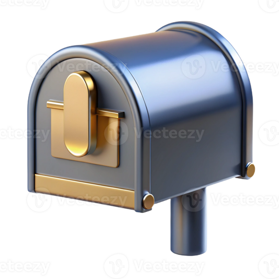 dramatic minimalist Modern mailbox, metal, residential original png