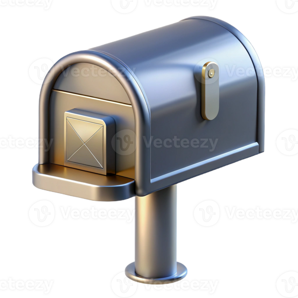 serene modern Modern mailbox, metal, residential high quality png